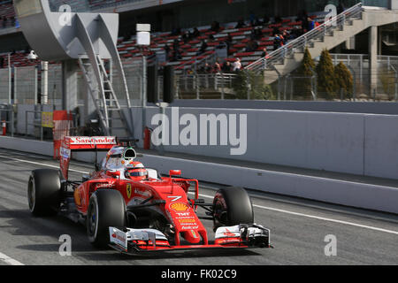 Barcelone, Espagne. 06Th Mar, 2016. Les essais d'hiver Formule 1 sur le circuit de Catalunya de Barcelone Test 2 Jour 3. La Scuderia Ferrari SF16-H &# x2013 ; Crédit : Kimi Raikkonen Plus Sport Action/Alamy Live News Banque D'Images