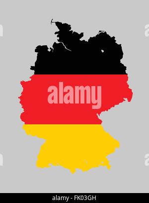 Carte Drapeau Allemagne Illustration de Vecteur
