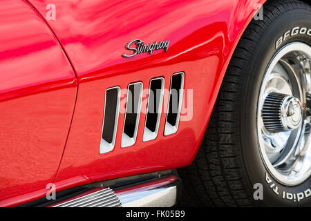 1969 Chevrolet Corvette stingray résumé. Classic American sports car Banque D'Images