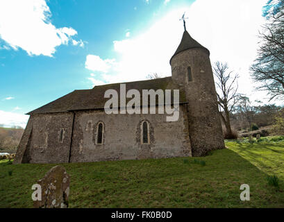 L'église de St.Peter dans l'East Sussex village de Southease Banque D'Images