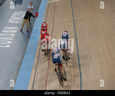 Lee Valley VeloPark, Queen Elizabeth Olympic Park, Londres, UK. 4e mars 2016. Crédit : Stephen Bartholomew/Alamy Live News Banque D'Images