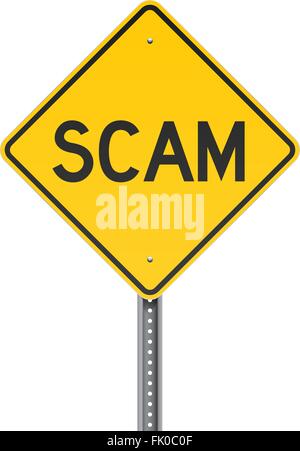 Panneau d'avertissement de numérisation Illustration de Vecteur