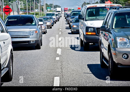 Highway Traffic Jam Banque D'Images