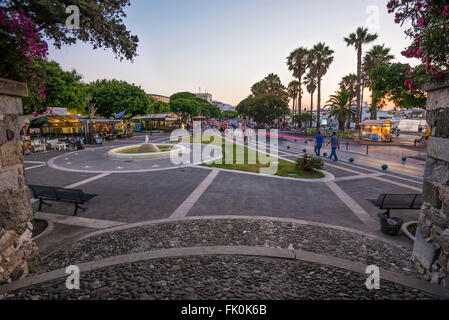 Station Square à île de Kos Grèce Banque D'Images