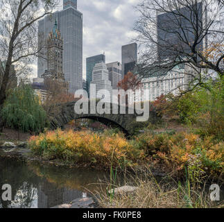 Gapstow Bridge est l'une des icônes de Central Park, de Manhattan à New York City Banque D'Images