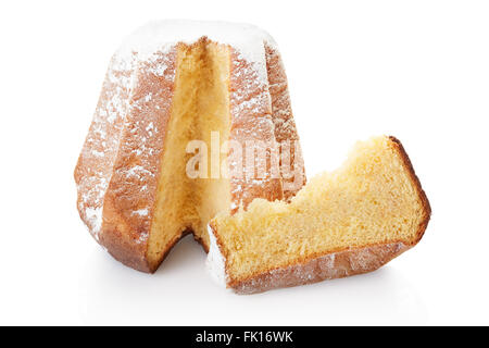 Pandoro, gâteau de Noël et de la coupe de sucre glace Banque D'Images