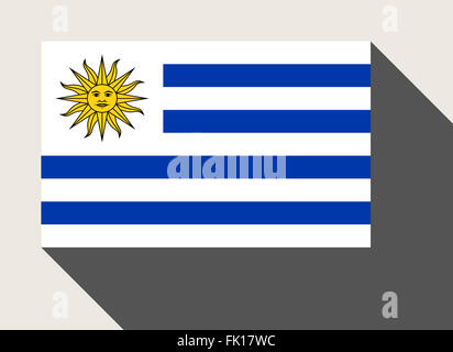 L'Uruguay drapeau dans télévision web design style. Banque D'Images