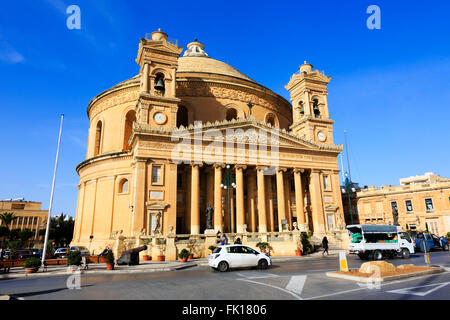 L'église de l'Assomption de Notre-Dame, connu sous le nom de rotonde Mosta Mosta ou Dôme. Banque D'Images