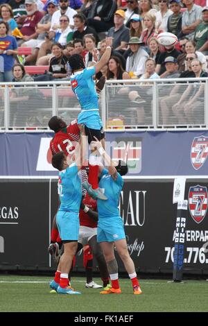 Las Vegas, NV, USA. 4e Mar, 2016. La Russie, Kenya en spectateurs dans USA Tournoi international de rugby à VII - ven, sam Boyd Stadium, Las Vegas, NV, le 4 mars 2016. Credit : James Atoa/Everett Collection/Alamy Live News Banque D'Images