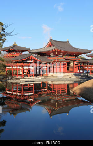 Le Japon, Uji, Temple Byodo-in, Phoenix Hall, Banque D'Images