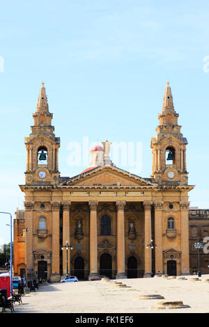 Eglise de saint Publius, Floriana, Valletta, Malte Banque D'Images