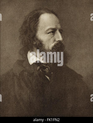 Poète lauréat Alfred, Lord Tennyson Banque D'Images