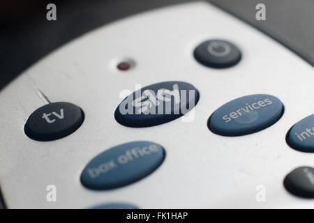 Photographie Macro de Sky TV remote controller Banque D'Images