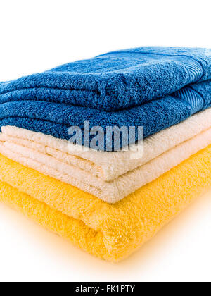 Pile de serviettes en peluche Banque D'Images