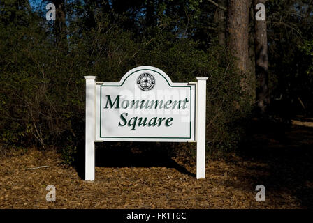 Monument Square Camden Park South Carolina USA Banque D'Images