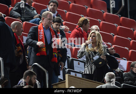 Robert Sarver, le nouveau propriétaire de real Mallorca, l'équipe de football espagnole, pendant le match de centenaire de la Club des Baléares à Palma. Banque D'Images