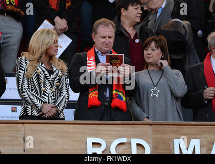 Robert Sarver, le nouveau propriétaire de real Mallorca, l'équipe de football espagnole, pendant le match de centenaire de la Club des Baléares à Palma. Banque D'Images