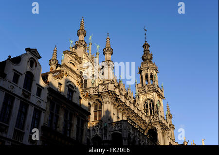 Grand-Place et King House, musée de la ville, Bruxelles,Belgique Banque D'Images