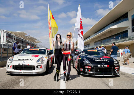 Austin, Texas, États-Unis. Le 05 Mar, 2016. Les filles sur le Pirelli Pirelli World Challenge, Le Circuit des Amériques à Austin, Texas. Mario Cantu/CSM/Alamy Live News Banque D'Images