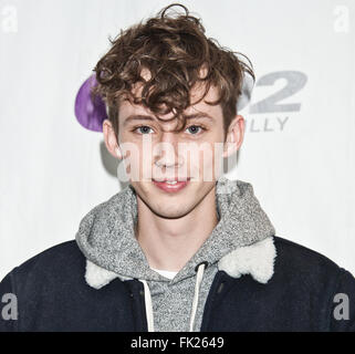 Bala Cynwyd, Pennsylvania, USA. 4 mars, 2016. Singer-Songwriter Troye Sivan Visites Q102's Performance Theatre. Banque D'Images