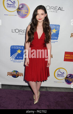 Universal City, CA, USA. 5e Mar, 2016. 5 mars 2016 - Universal City, Californie - Madison McLaughlin. 15e Gala de l'Inspiration de Shane tenue à l'Universal Studios Globe Theatre. Crédit photo : Byron Purvis/AdMedia © Byron Purvis/AdMedia/ZUMA/Alamy Fil Live News Banque D'Images