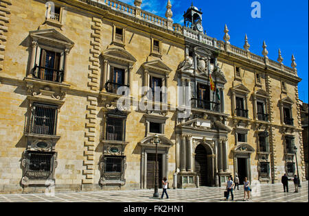 Bâtiment de la chancellerie royale, Palacio de la Chancilleria, au Nouveau Square, Plaza Nueva, Granada, Espagne Banque D'Images