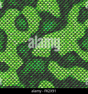 La texture de la peau de serpent vert seamless Banque D'Images