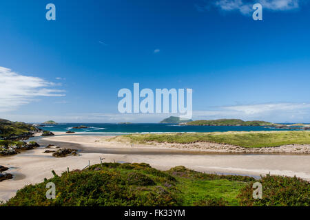 Derrynane, comté de Kerry, Irlande - Août 20, 2010 : magnifique baie et plage située sur la péninsule Iveragh, juste à côté de la N70 n Banque D'Images