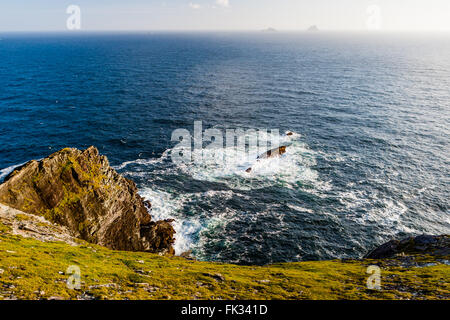 Bruff, Valentia Island, comté de Kerry, Irlande - Août 20, 2010 : Sealine à Bruff, Valencia Island. Banque D'Images