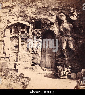 Chapelle Notre Dame de La Falaise Knaresborough, construit 1408 par John la Mason et maintenant restauré, c1860s photo Banque D'Images