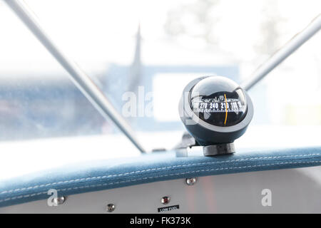 Boussole en avion, Close up Banque D'Images