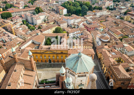 Cremona, Italie, panorama depuis le Torrazzo Banque D'Images