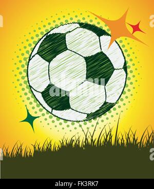 L'affiche de football Illustration de Vecteur