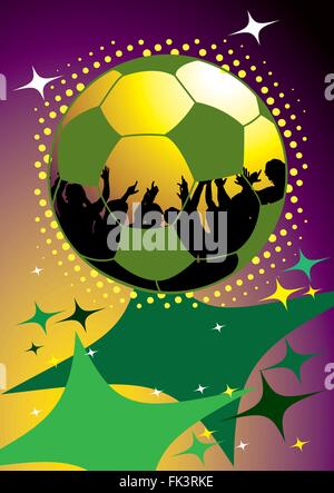 Football poster vertical Illustration de Vecteur
