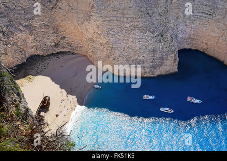 Voir l'épave dans la baie à Zakynthos, Grèce Banque D'Images