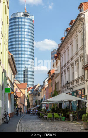 Jentower à Jena, Allemagne du Wagnergasse Banque D'Images