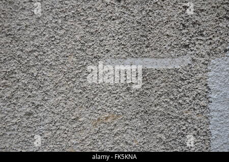 Marque blanche sur mur en plâtre Banque D'Images