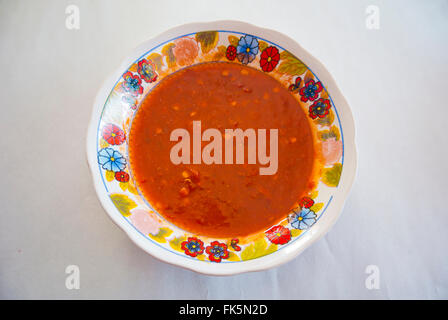 La Harissa, piment sauce, Marrakech-tensift-Al Haouz, le sud du Maroc, l'Afrique du Nord Banque D'Images