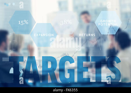 Image composite de l'interface d'affaires Banque D'Images