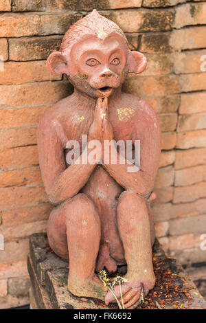 Sculpture thaï de monkey Banque D'Images