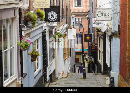 Bâtiments médiévaux sur mesures Noël, Bristol, Angleterre, Royaume-Uni, Europe Banque D'Images