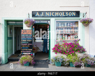 Magasin de crème glacée traditionnelle, Pittenweem, Fife, Scotland, Royaume-Uni, Europe Banque D'Images