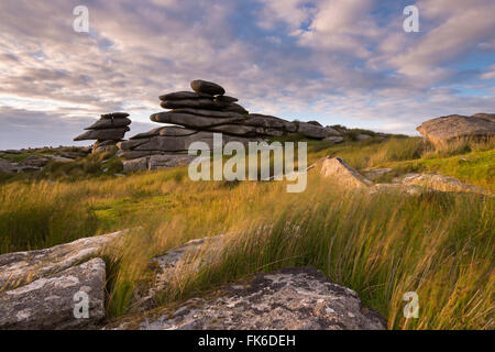 Tor sur la colline de granit Stowes, Bodmin Moor, Cornwall, Angleterre, Royaume-Uni, Europe Banque D'Images