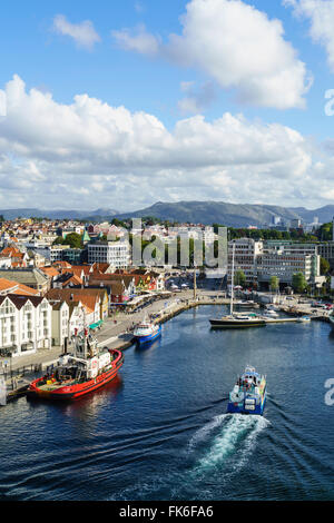 Vagen, Stavanger, l'arrière-port de Stavanger, Norvège, troisième ville et centre de l'industrie pétrolière du pays, la Norvège Banque D'Images