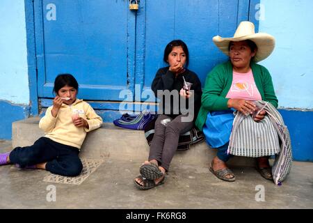 ' La Samaritana Square ' à HUANCABAMBA. .Département de Piura au Pérou Banque D'Images