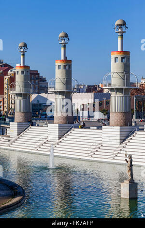 Parc de l'Espanya Industrial. Barcelone. Banque D'Images