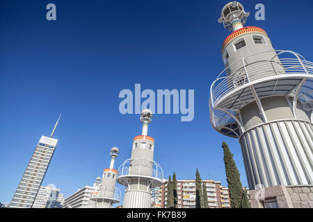 Parc de l'Espanya Industrial. Barcelone. Banque D'Images