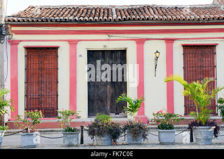 Camaguey, Cuba - 11 janvier 2016 : maison coloniale de Camaguey, Cuba Banque D'Images