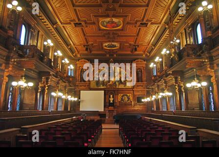 Heidelberg, Allemagne - le 12 décembre 2013. Le grand hall de l'Université de Heidelberg, le 12 décembre 2013. Banque D'Images