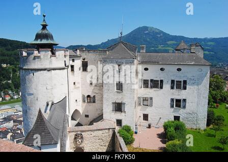 Le Hoher Actions de la château de Salzbourg. Banque D'Images